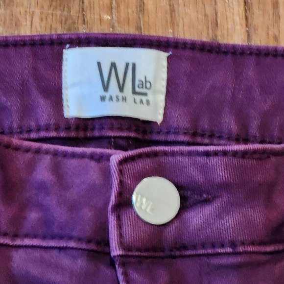 Wash Lab High Waist Purple Jeans with Stretch Size 31 - Picture 3 of 9